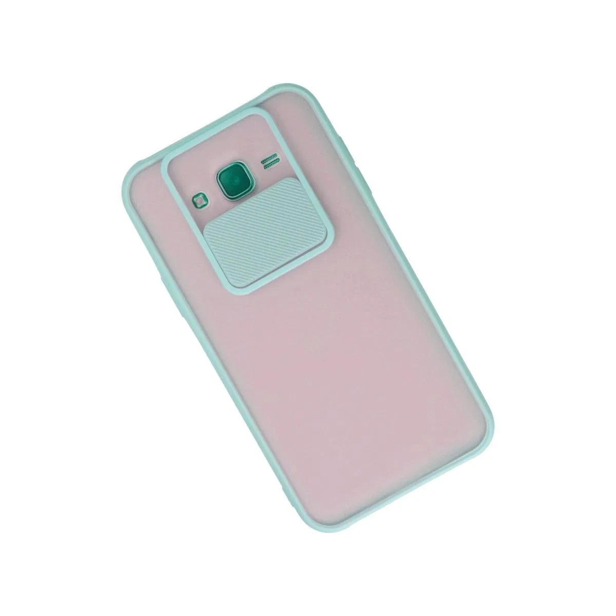 Samsung Galaxy J7 Kılıf Palm Buzlu Kamera Sürgülü Silikon - Turkuaz