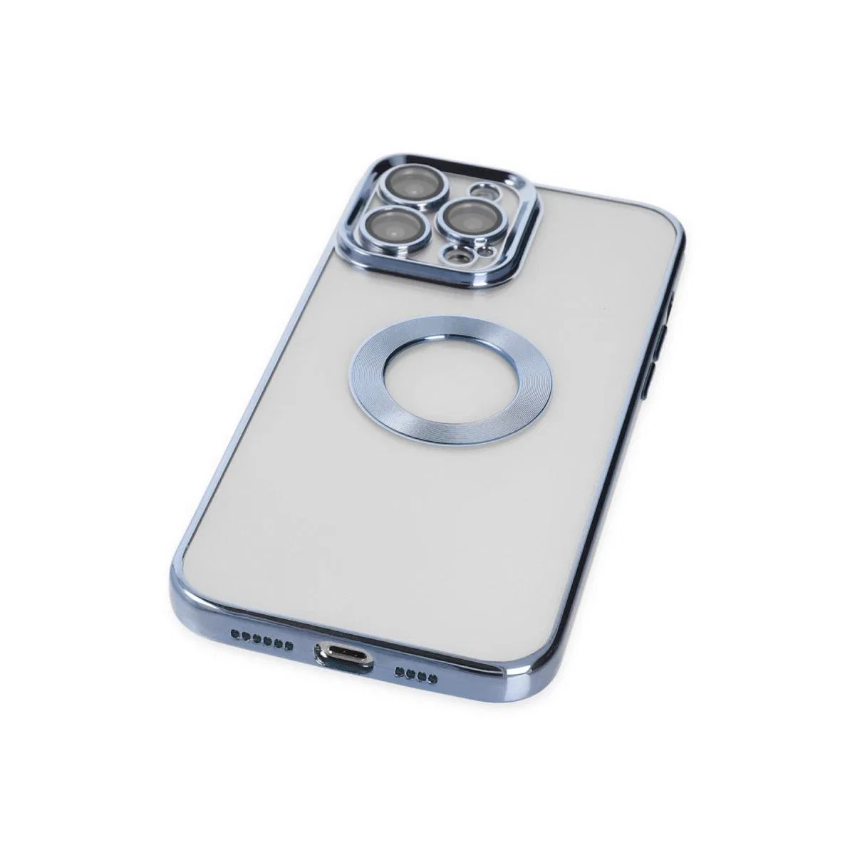 Apple İphone 14 Pro Max Kılıf Slot Silikon - Sierra Blue