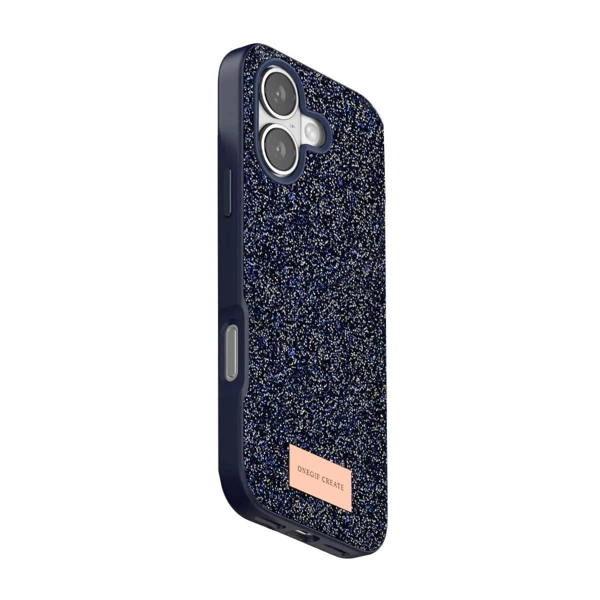 Onegif Apple İphone 17 Bright Simli Kapak - Mavi