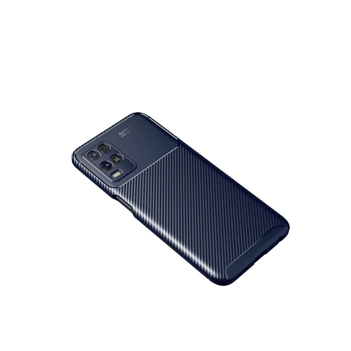 Oppo A54 4g Kılıf Auto Focus Karbon Kapak - Lacivert