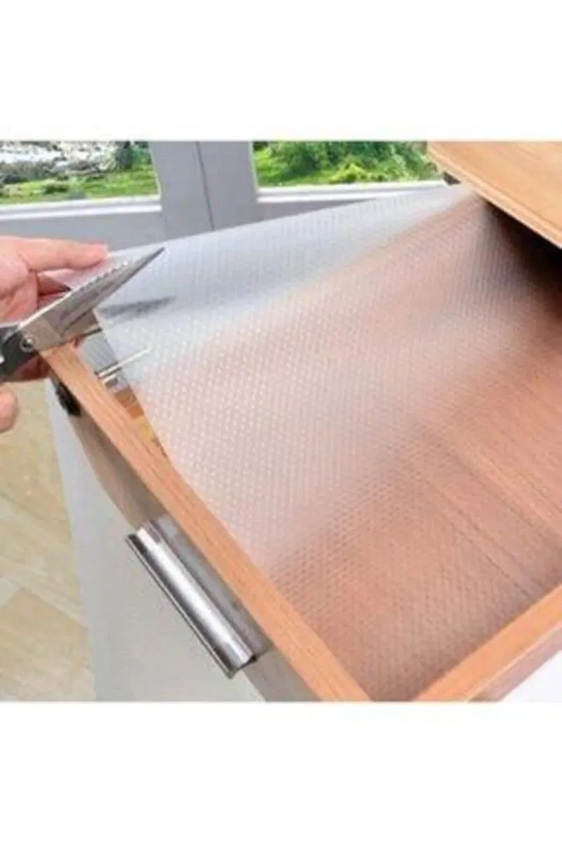 Sermat Sılver Eva Shelf Liner Şeffaf Kaydırmaz Raf Dolap Ve Çekmece Örtüsü 45 Cm X 10 Metre Royaleks-RF50