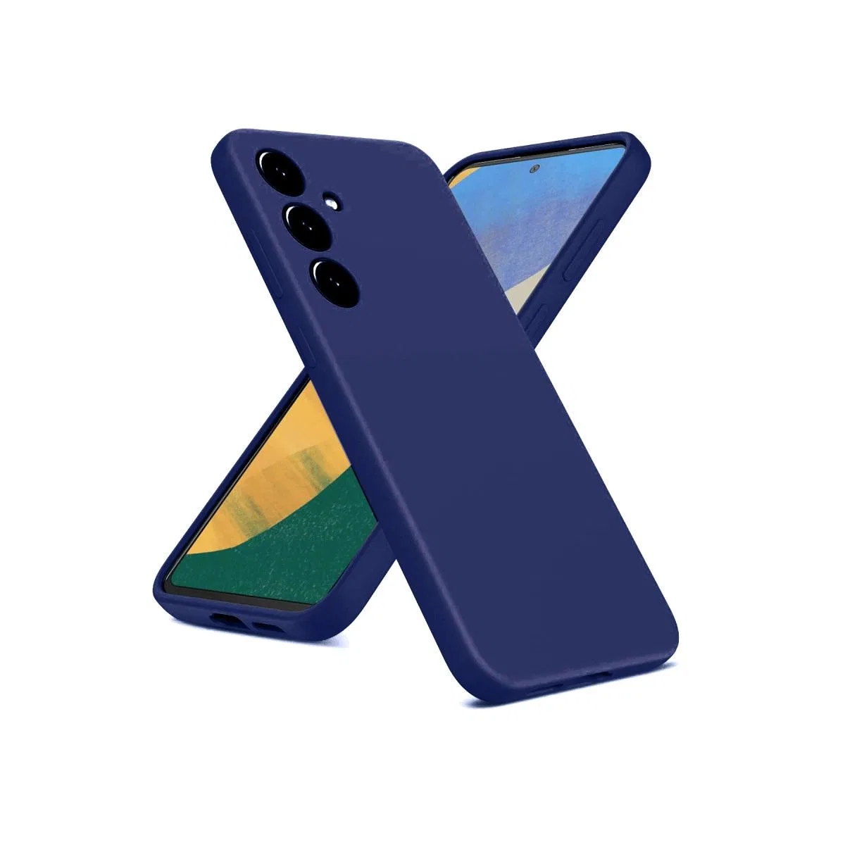 Samsung Galaxy A36 Kılıf Nano İçi Kadife Silikon - Lacivert