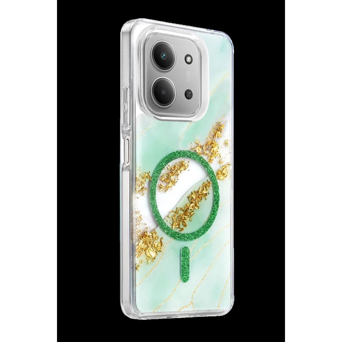 Onegif Xiaomi Redmi 15c 4g Lotus Simli Magsafe Kapak - Yeşil