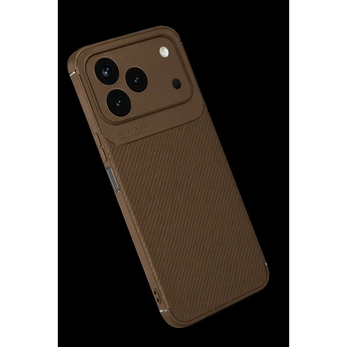 Newface Tecno Spark 50 4g Auto Focus Karbon Kapak - Kahverengi