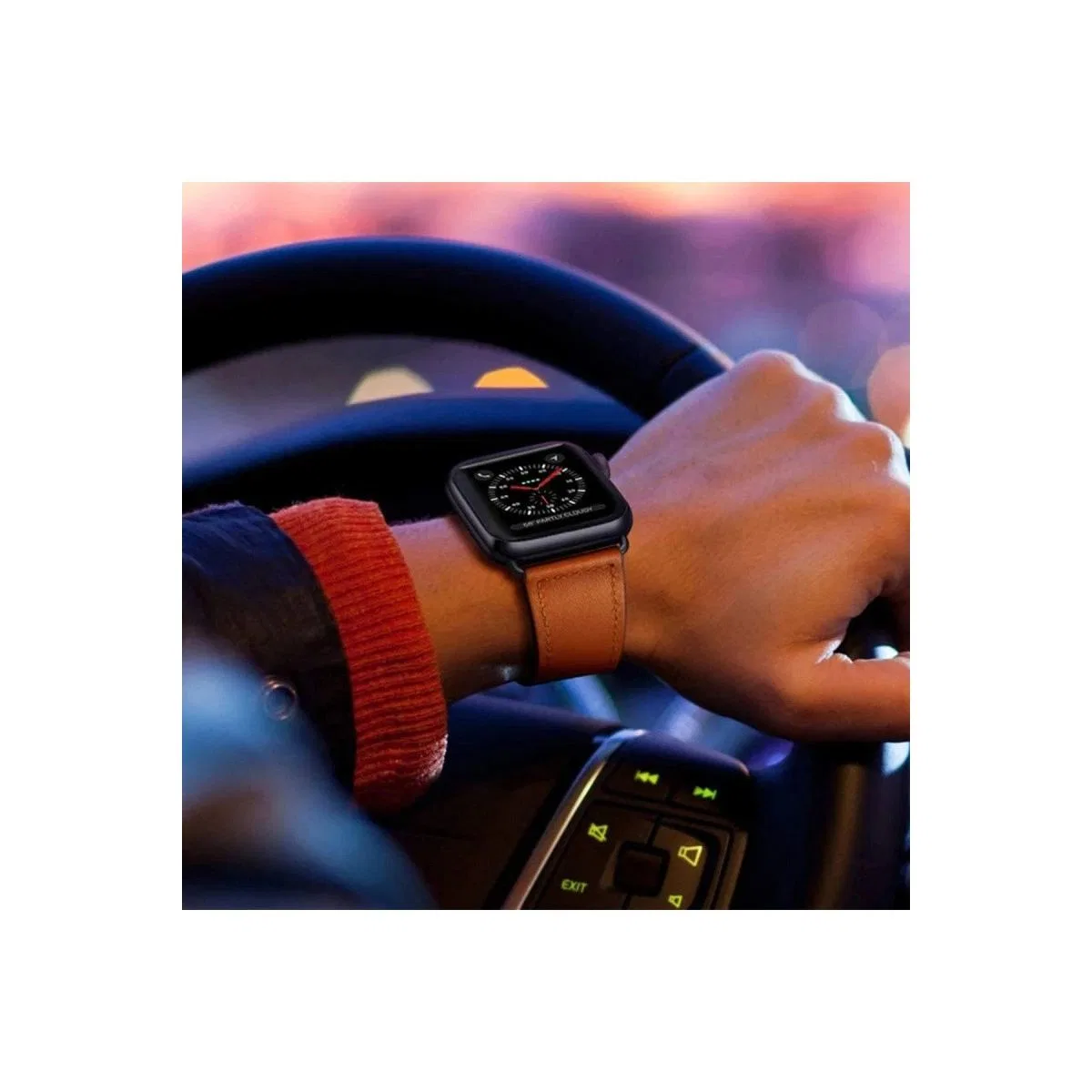 Apple Watch 42mm Kr415 Luaz Deri Kordon (saat Değildir) - Kırmızı