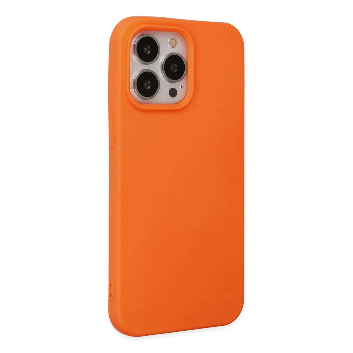 Apple İphone 14 Pro Max Kılıf Nano İçi Kadife Silikon - Turuncu