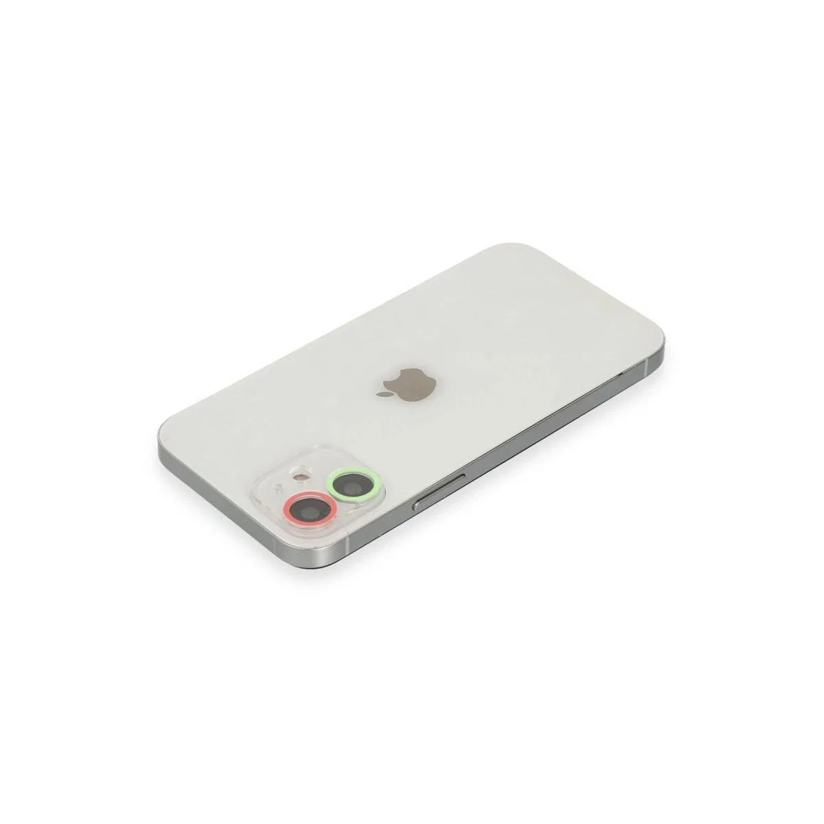 Apple İphone 12 Mini Renkli Kamera Lens Koruma Cam - Yeşil-pembe