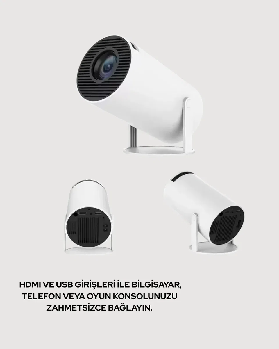 Ultra Pro Full HD ve 4K Destekli 130 İnç Projeksiyon Cihazı