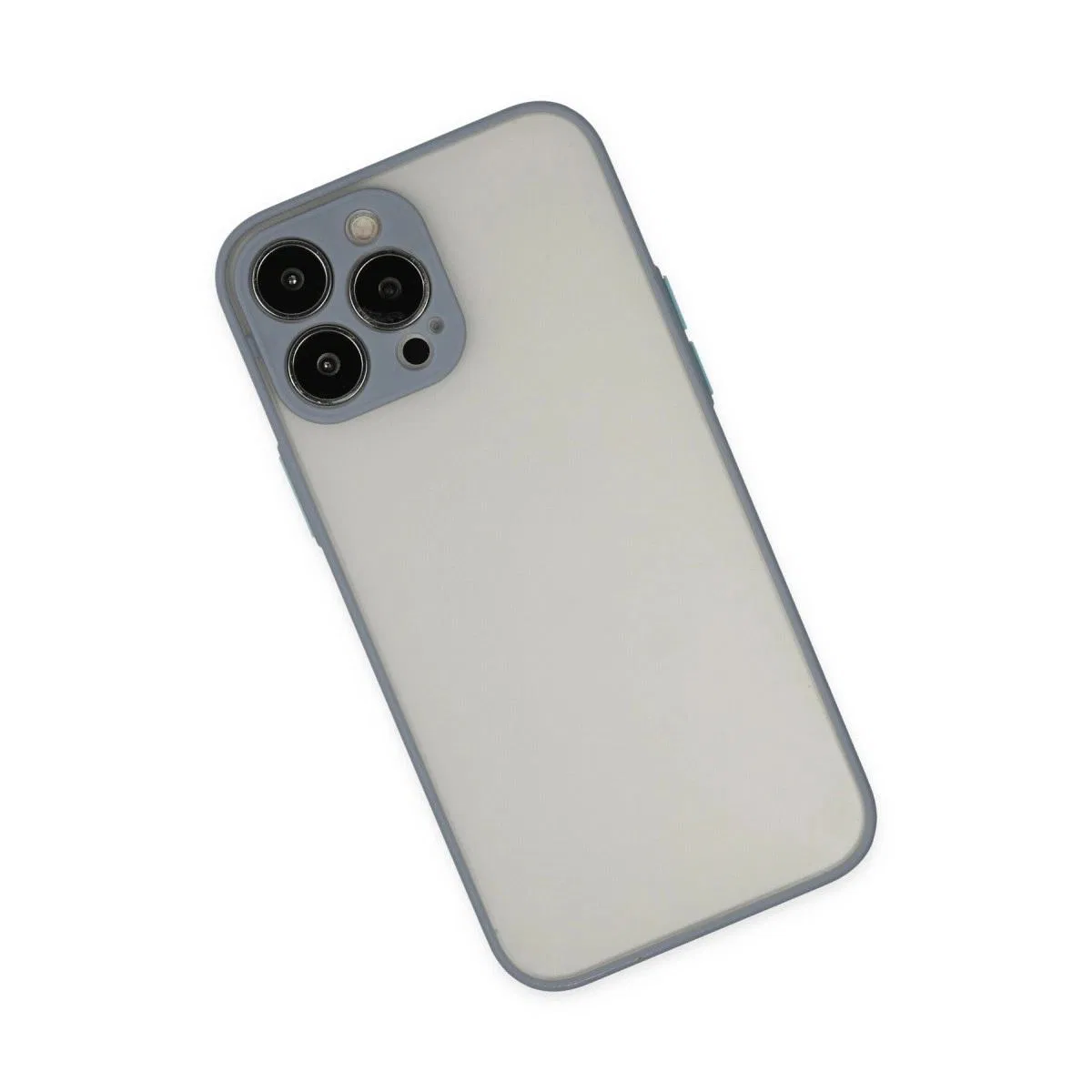 Apple İphone 15 Pro Max Kılıf Montreal Silikon Kapak - Gri