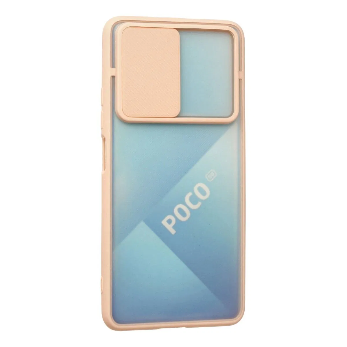 Xiaomi Poco F3 Kılıf Palm Buzlu Kamera Sürgülü Silikon - Pembe