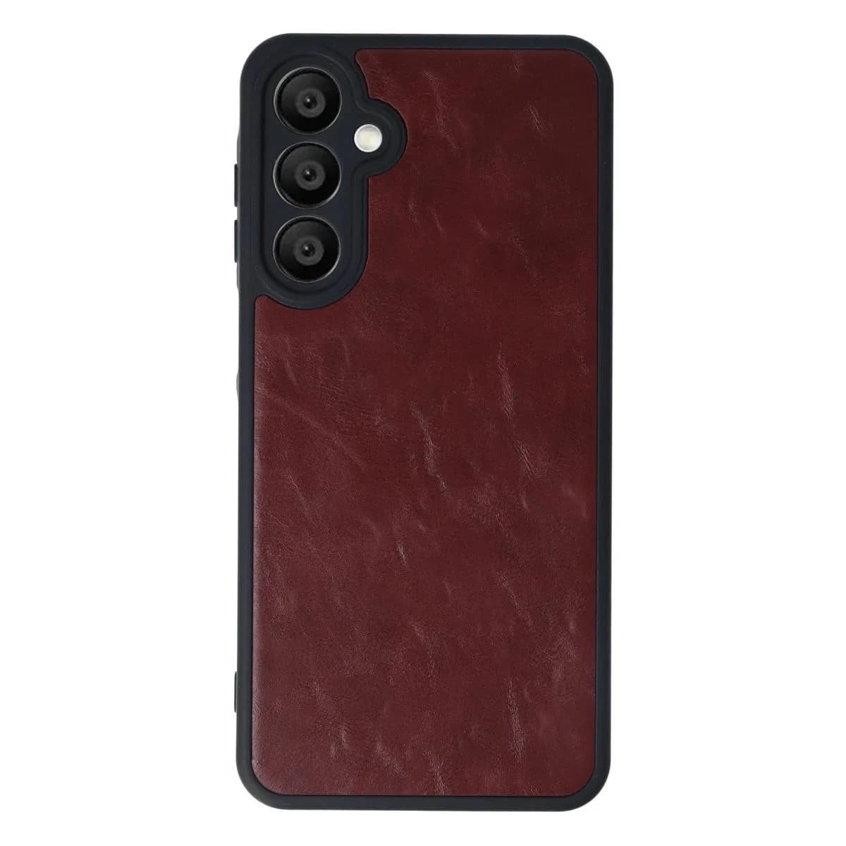 Samsung Galaxy A55 5g Kılıf Aras Deri Kapak - Bordo