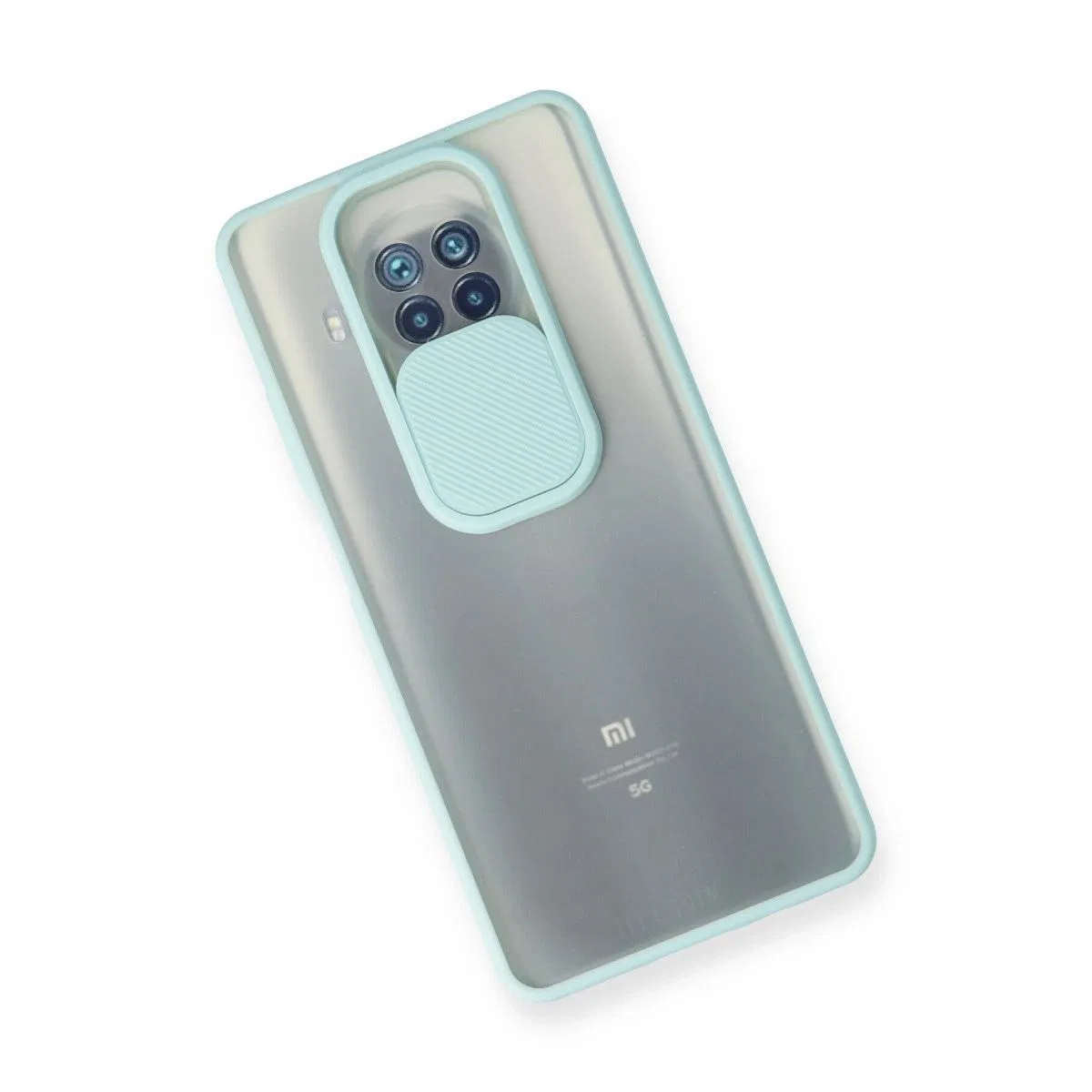 Xiaomi Mi 10t Lite Kılıf Palm Buzlu Kamera Sürgülü Silikon - Turkuaz