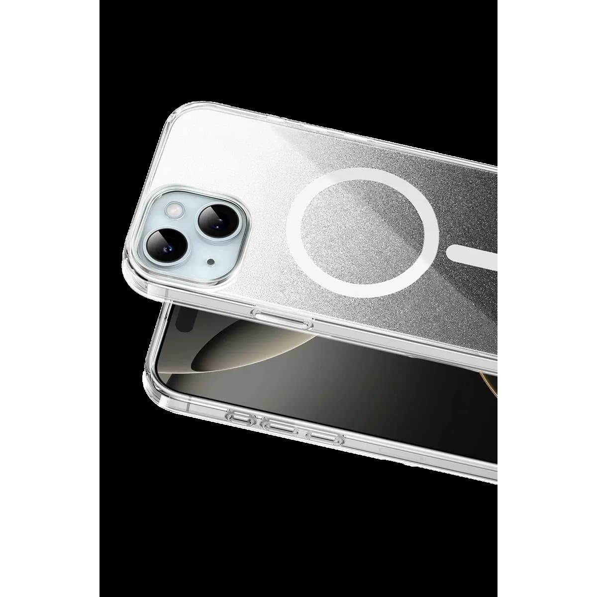 Onegif Apple İphone 15 Sora Simli Magsafe Kapak - Siyah