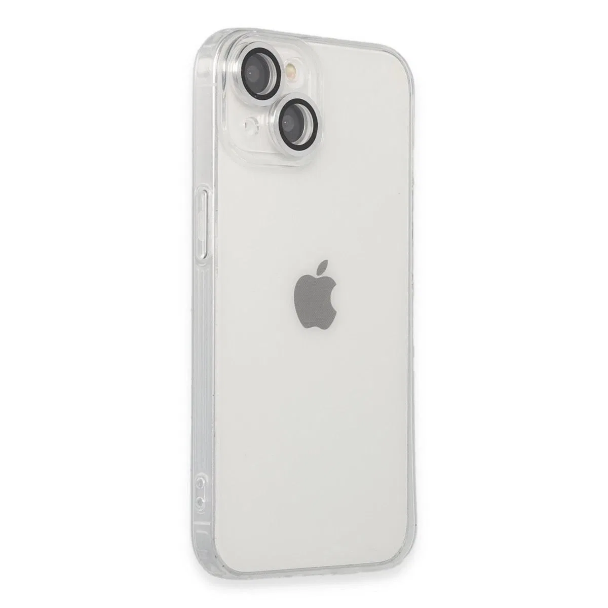 Apple İphone 14 Kılıf Luko Lens Silikon - Gümüş