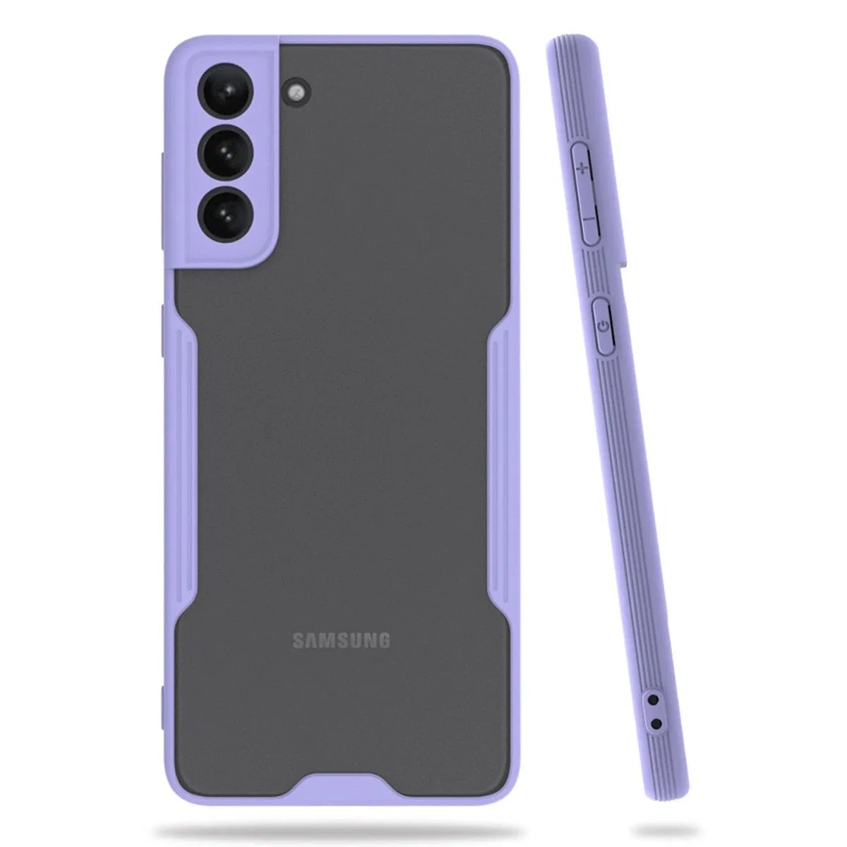 Samsung Galaxy S21 Plus Kılıf Platin Silikon - Lila