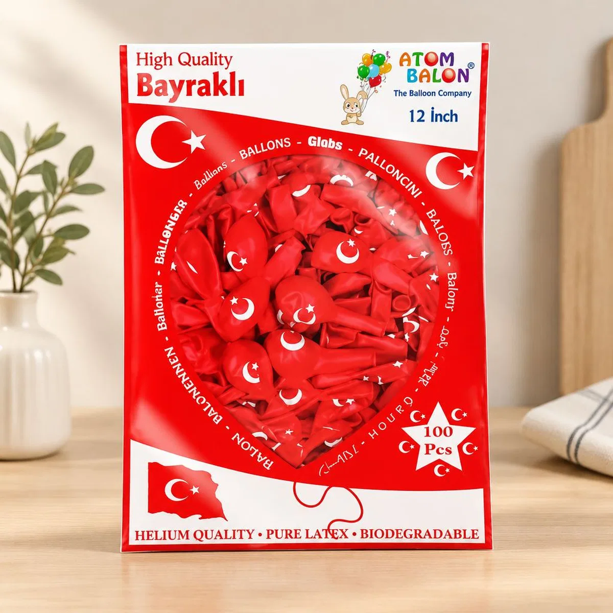 Türk Bayrağı Balonu 100'lü