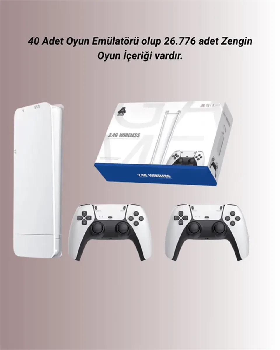 M15 Retro Konsol – 20. 000 Oyunlu, Çift Gamepadli, 4K HDMI