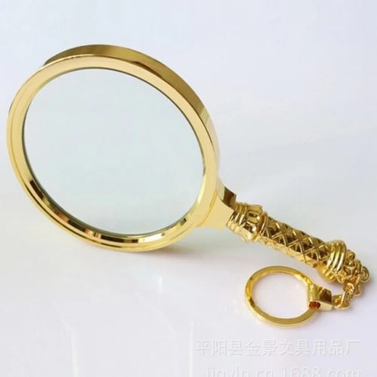 5x90mm Tüm Metal Altın Renkli, Hediye Büyüteç, optik Lensler Ile Çinko Alaşım Metal Çerçeve