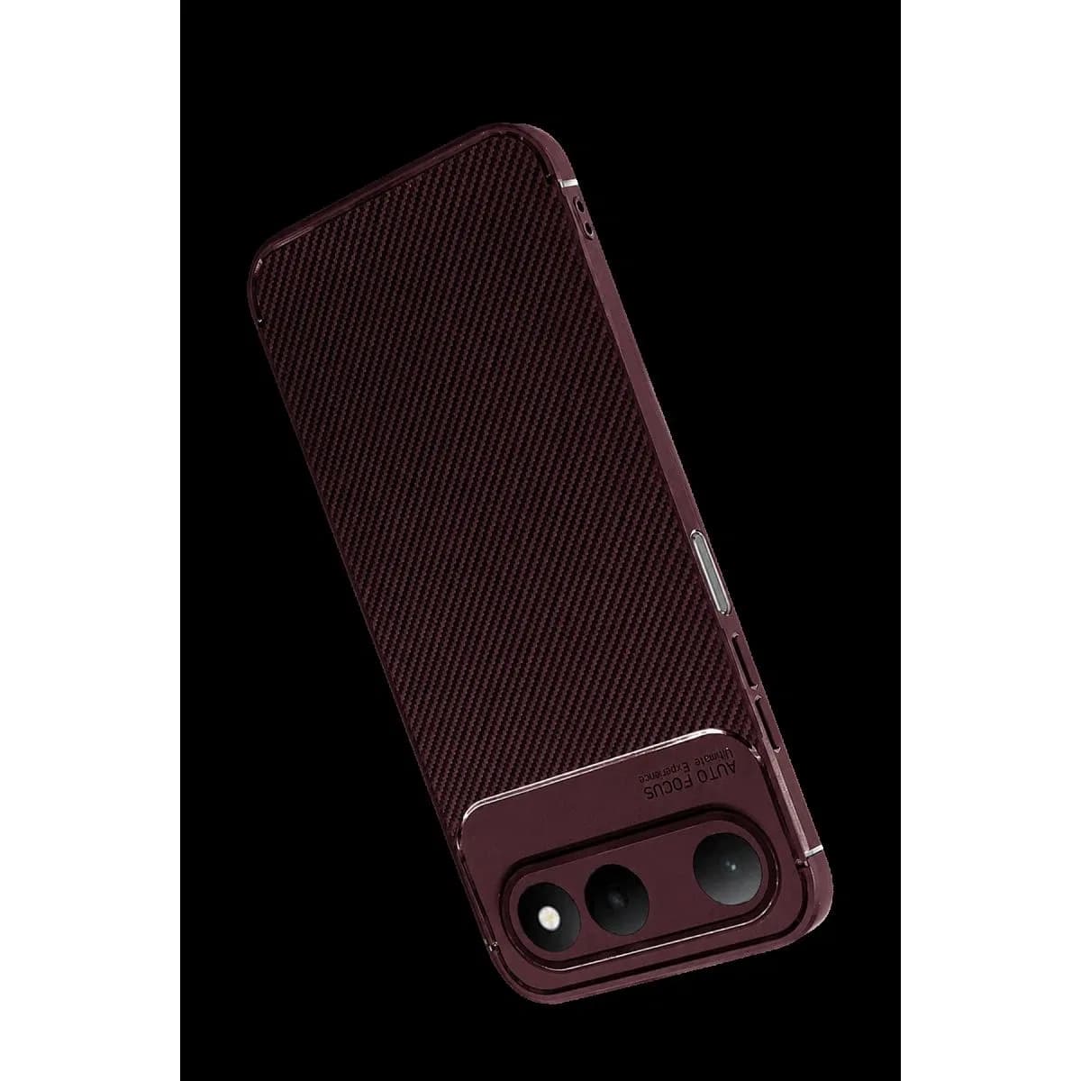 Newface Tecno Spark 50 5g Auto Focus Karbon Kapak - Bordo