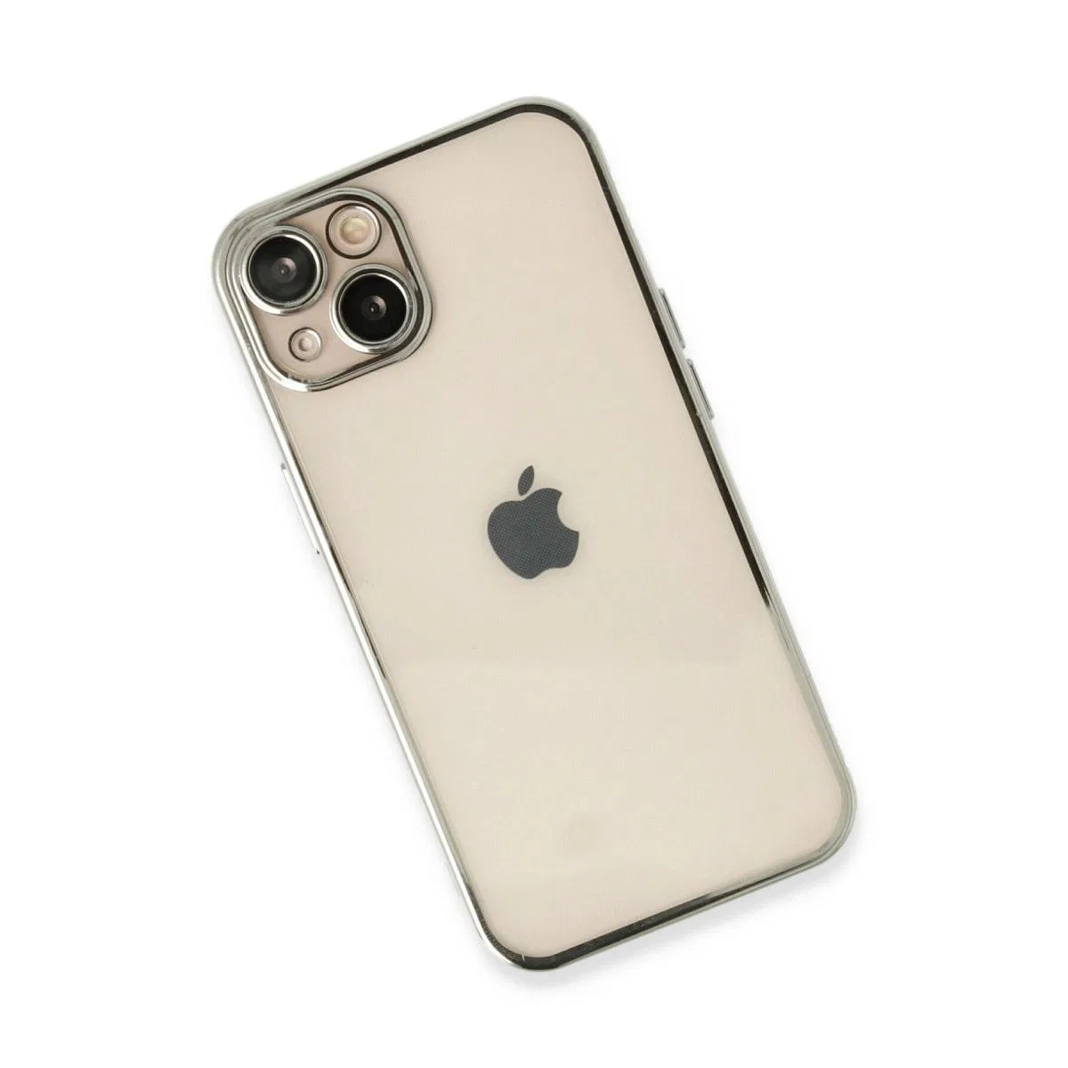 Apple İphone 14 Plus Kılıf Razer Lensli Silikon - Gümüş