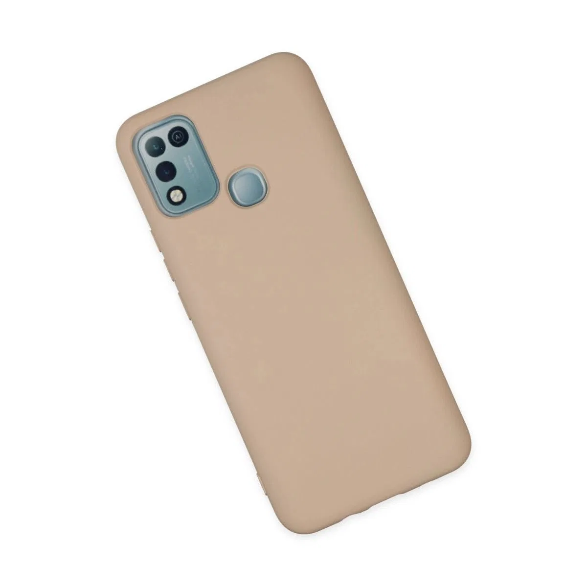 İnfinix Hot 10 Play Kılıf Nano İçi Kadife Silikon - Pudra