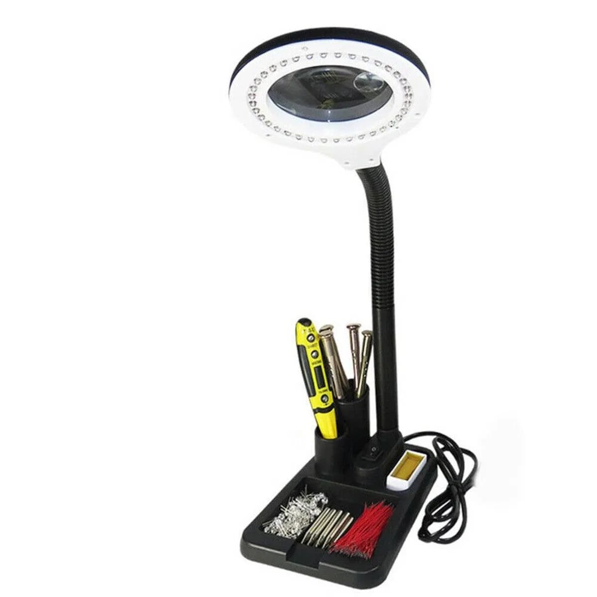 Nikula-esnek 5x /10x, 40 Led Işıklı Büyüteç, lamba Büyüteç Okuma, Çalışma Lehim Masa Lambası A808
