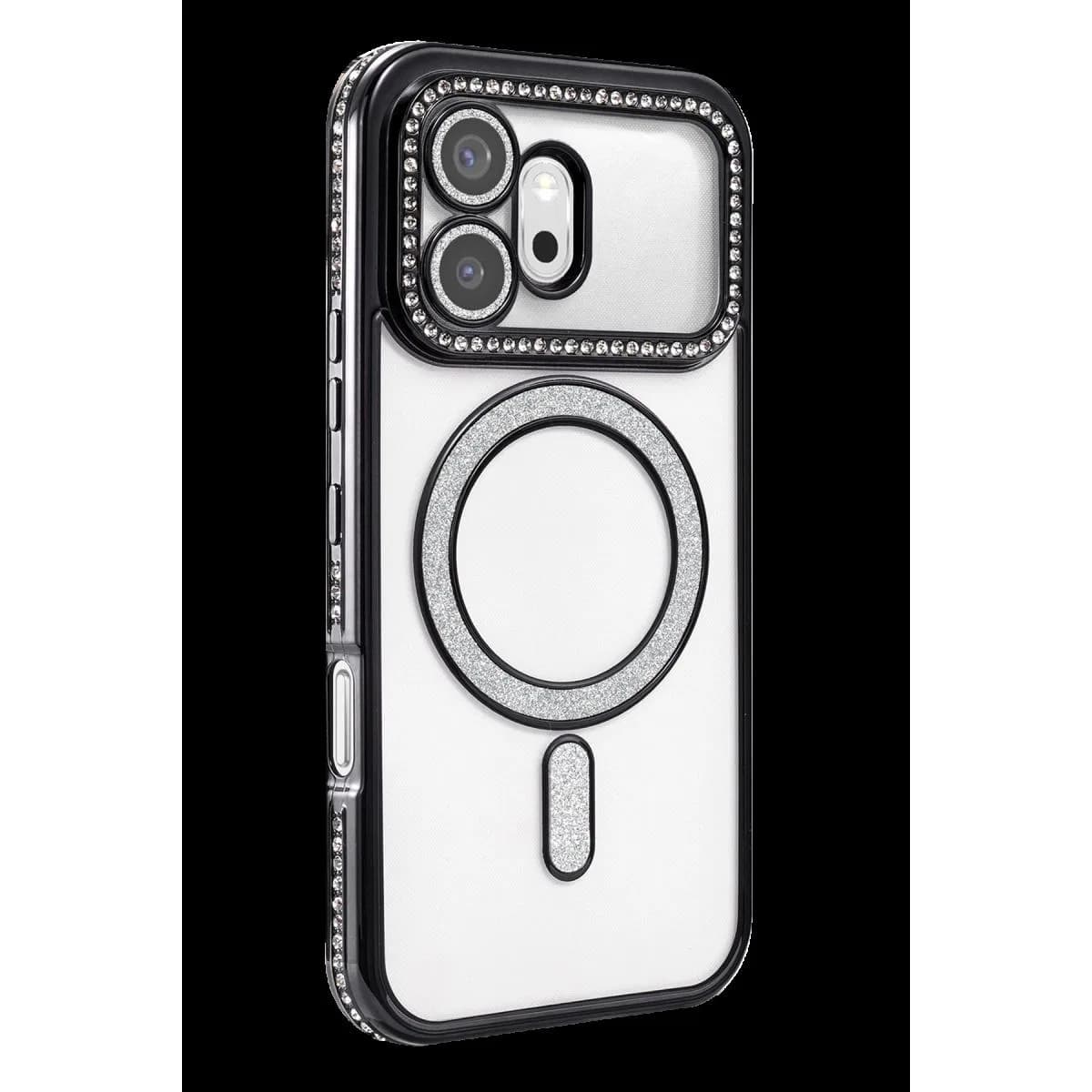 Huawei Honor 600 Joke Simli Magneticsafe Kılıf - Siyah