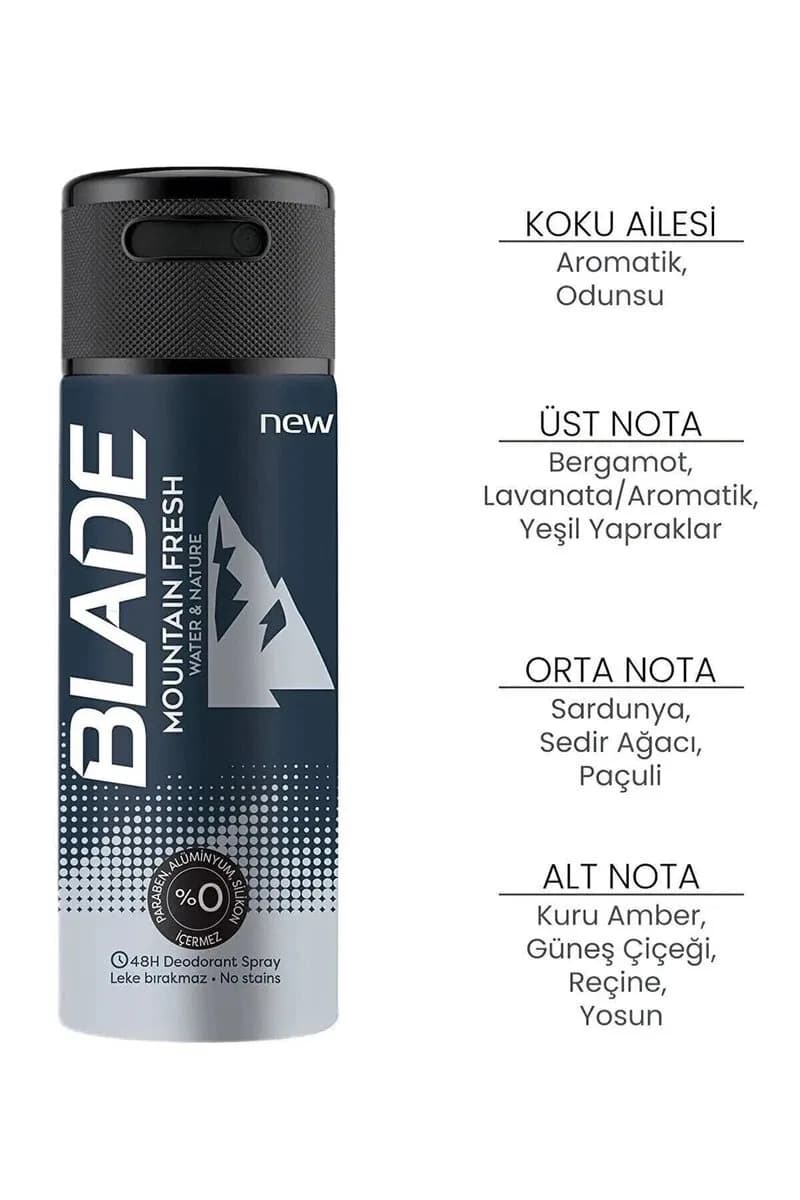 Mountain Fresh Erkek Deodorant 150ml Leke Bırakmaz