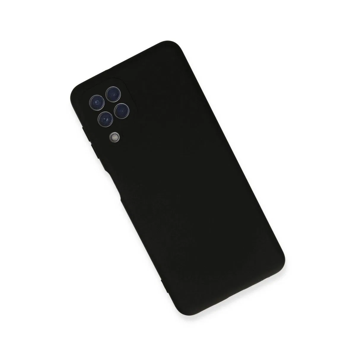 Samsung Galaxy A22 Kılıf Nano İçi Kadife Silikon - Siyah