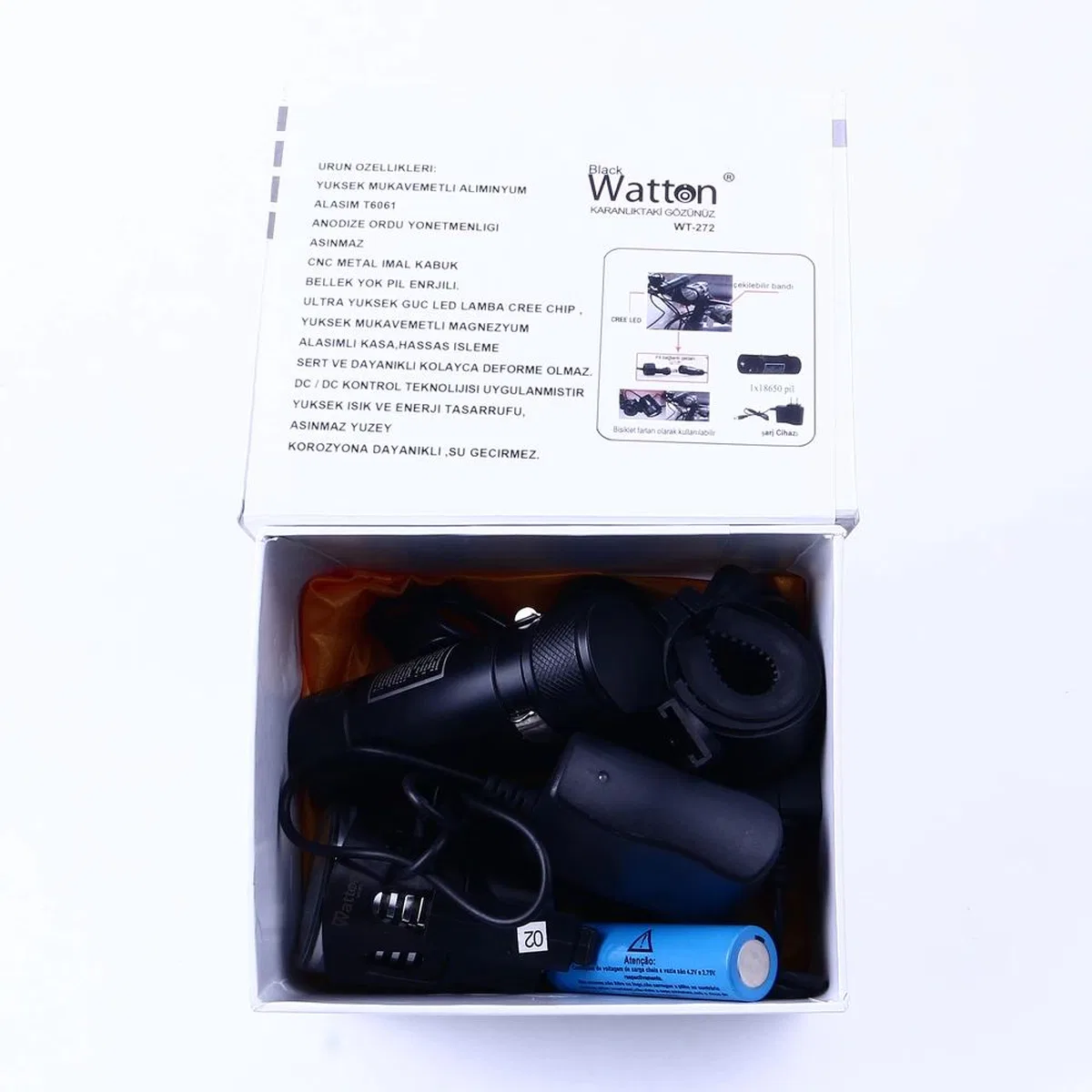 Black Wt-272-profesyonel Bisiklet Lambası
