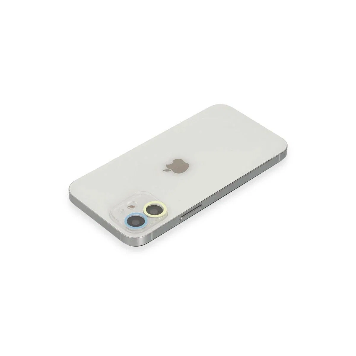 Apple İphone 12 Mini Renkli Kamera Lens Koruma Cam - Sarı-mavi