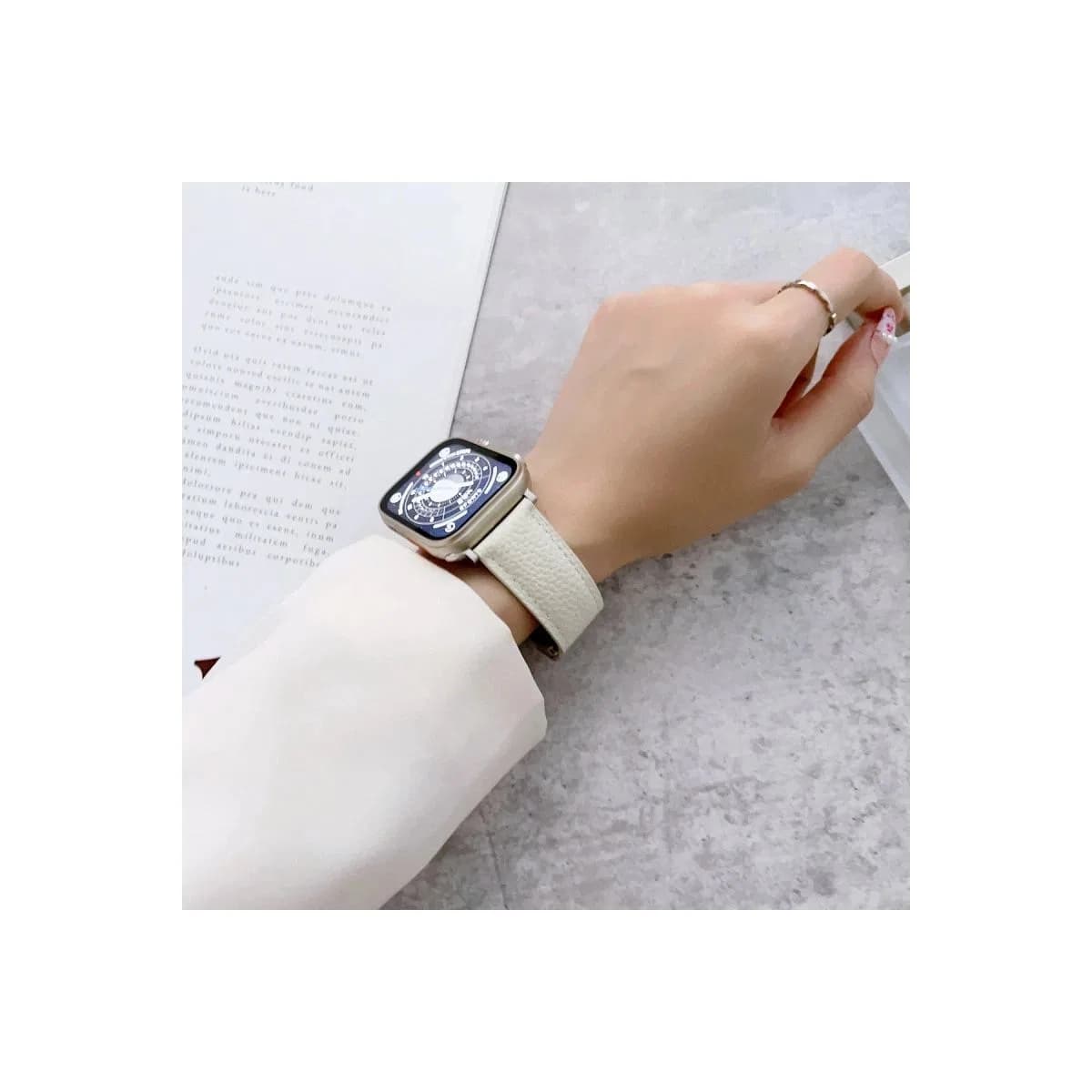 Apple Watch 38mm Kr414 Daks Deri Kordon (saat Değildir) - Lacivert