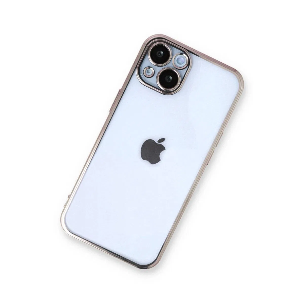 Apple İphone 13 Kılıf Razer Lensli Silikon - Gold