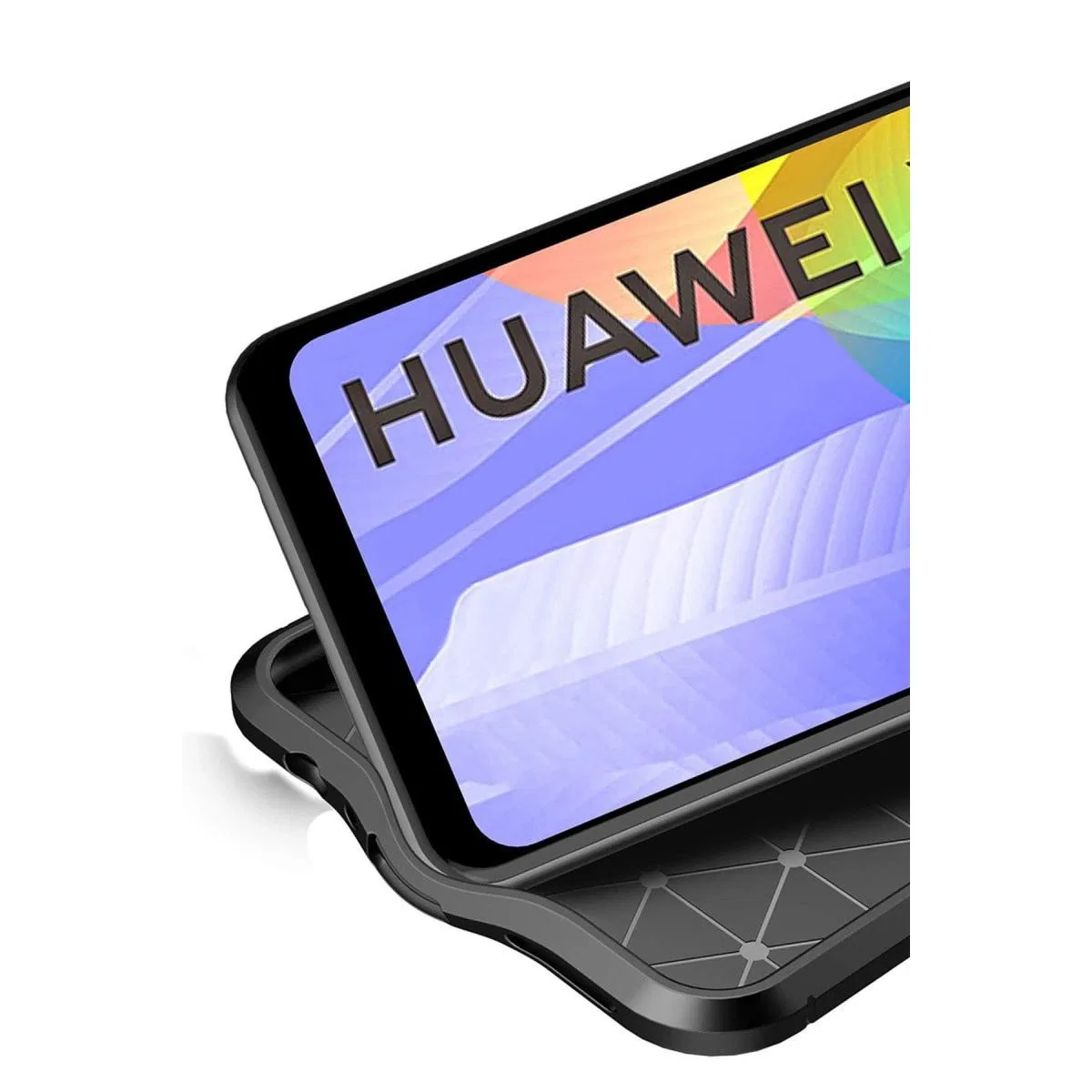 Huawei Y6p Kılıf Auto Focus Kapak - Siyah