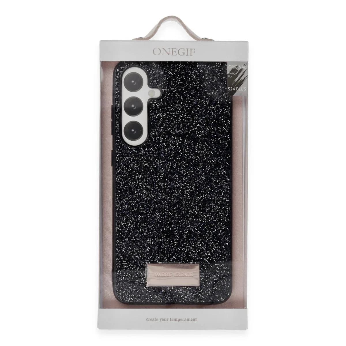 Onegif Samsung Galaxy A55 5g Bright Simli Kapak - Siyah