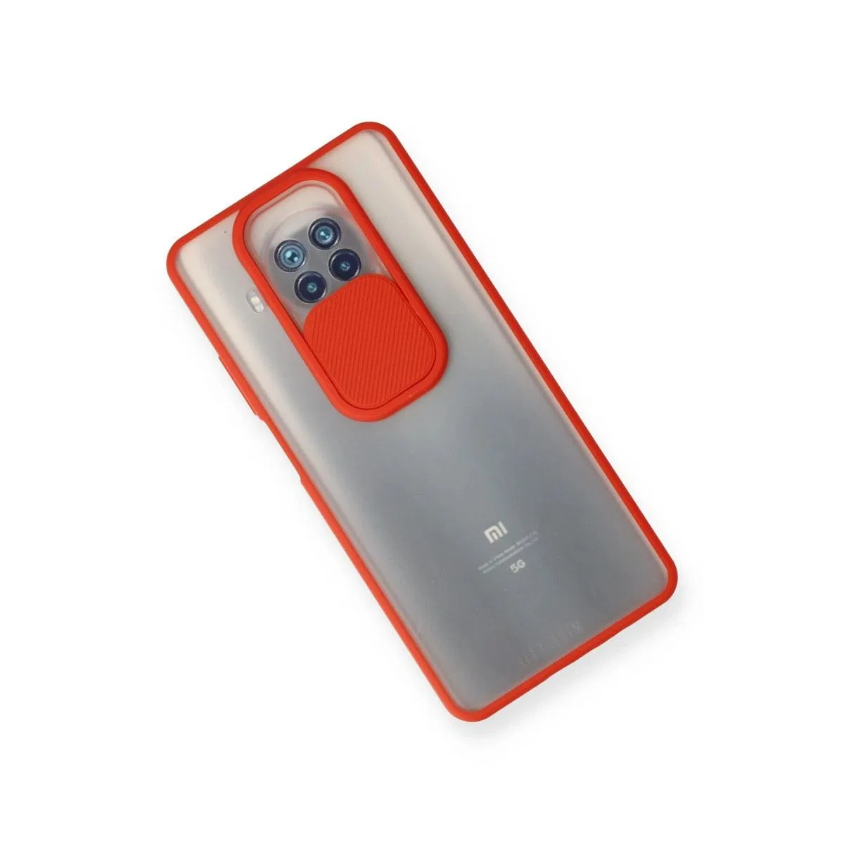 Xiaomi Mi 10t Lite Kılıf Palm Buzlu Kamera Sürgülü Silikon - Kırmızı