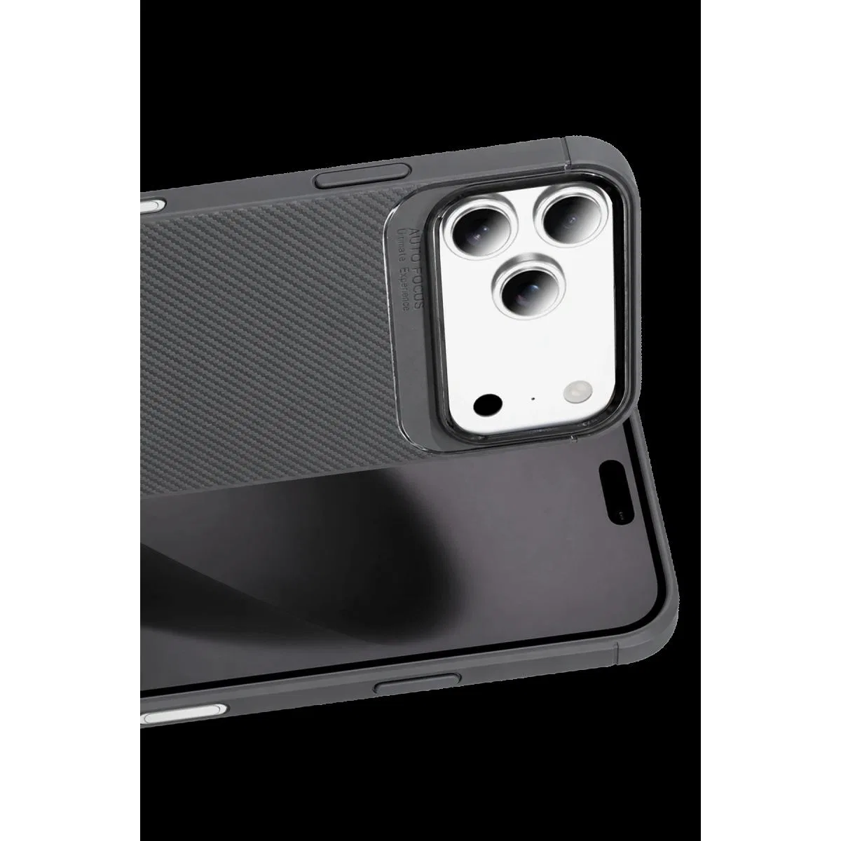 Newface Apple İphone 18 Pro Auto Focus Karbon Kapak - Gri