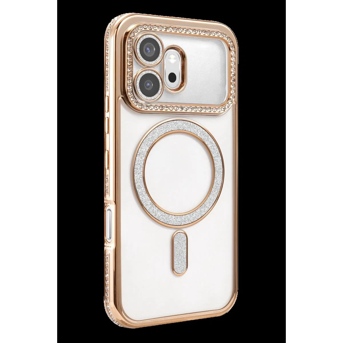 Huawei Honor 600 Joke Simli Magneticsafe Kılıf - Gold