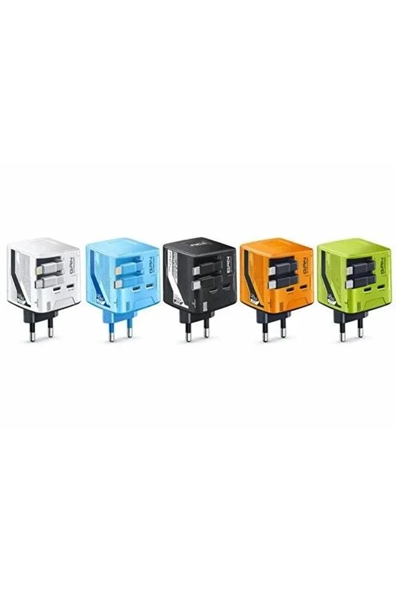 Gan+ Pd 40w Hızlı Şarj Adaptörü Çoklu Çıkış Usb-c Lightning Kablolu Hızlı Şarj Cihazı Ev Ofis Uyumlu Yeşil