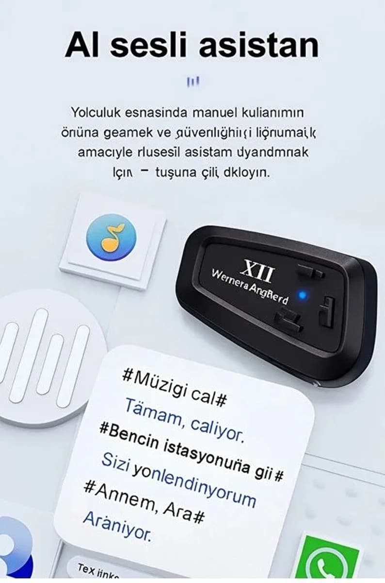 Y11 Bluetooth Kulaklık Mikrofonlu Motosiklet Kulaklığı İntercom Bt 5. 3