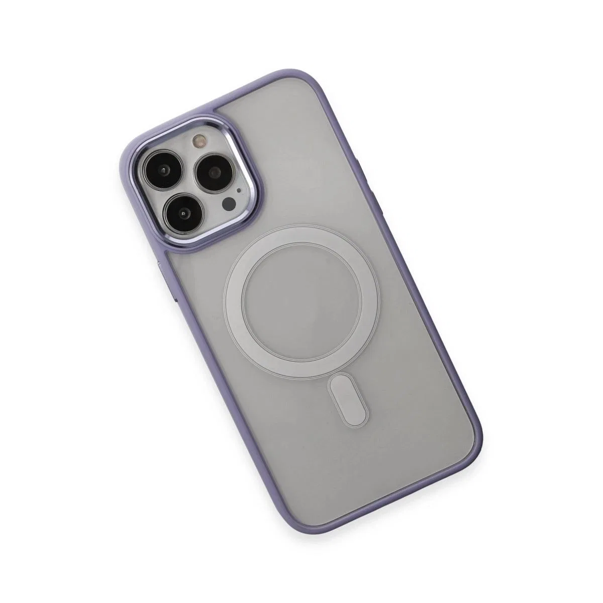 Apple İphone 15 Pro Max Kılıf Room Magneticsafe Silikon - Lila
