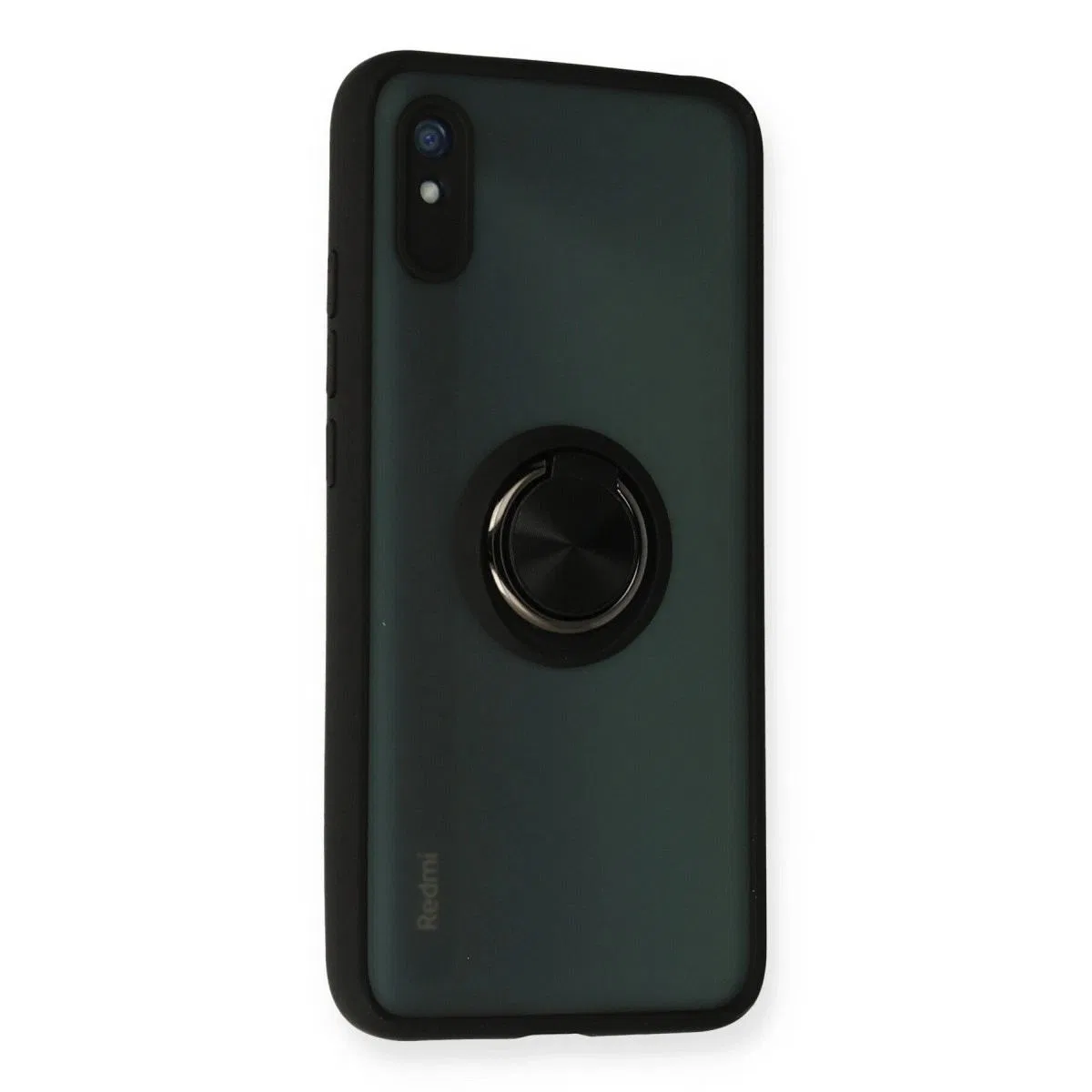 Xiaomi Redmi 9a Kılıf Montreal Yüzüklü Silikon Kapak - Siyah