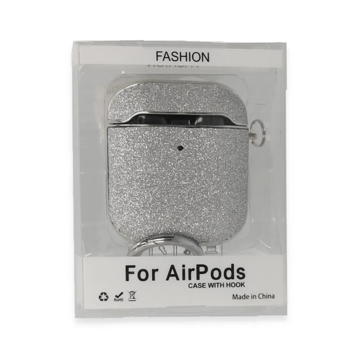 Apple Airpods 2 (2. nesil) Spell Simli Kılıf - Gümüş