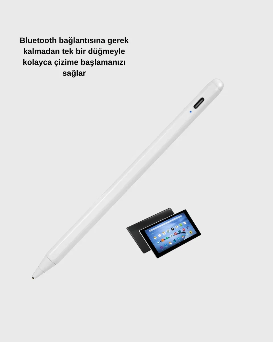 Akıllı Dokunmatik Kalem – Type-C Şarjlı, Manyetik, Apple Pencil Alternatifi Stylus Pen