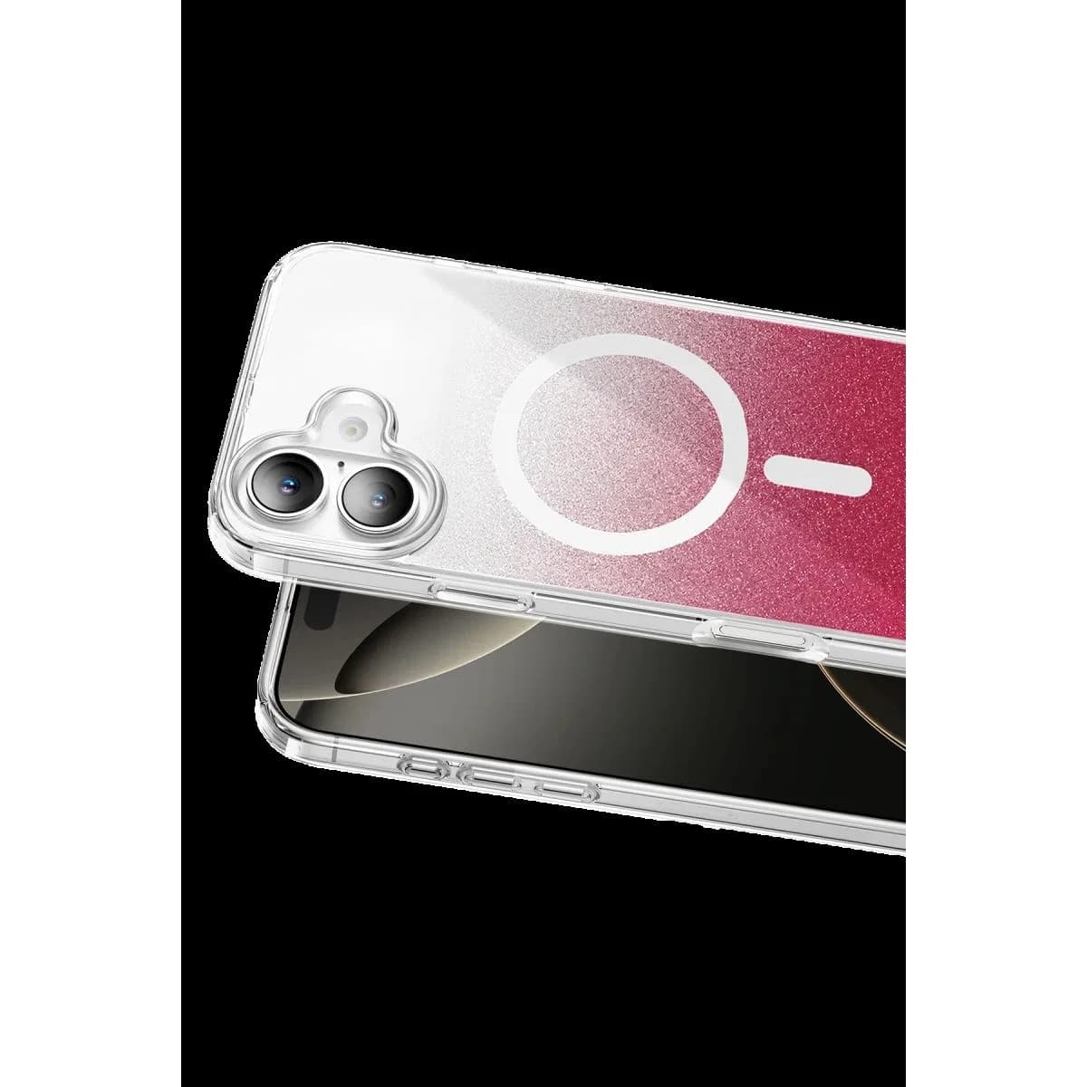 Onegif Apple İphone 16 Sora Simli Magsafe Kapak - Kırmızı
