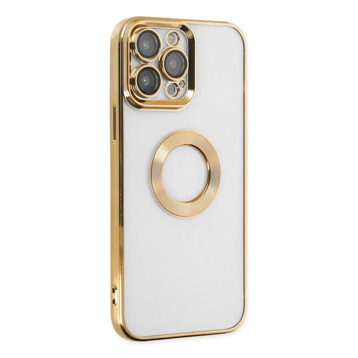 Apple İphone 14 Pro Kılıf Slot Silikon - Gold