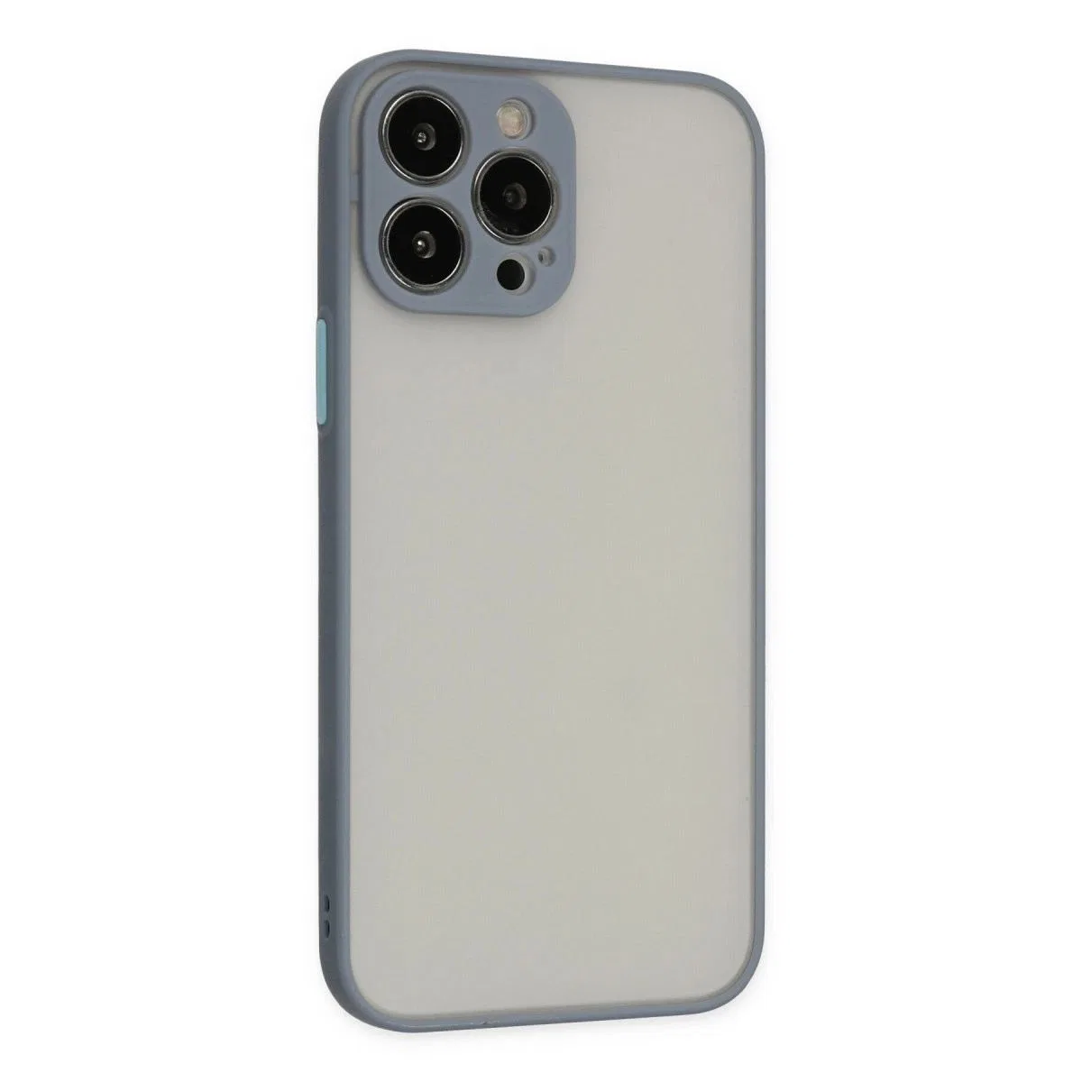 Apple İphone 15 Pro Max Kılıf Montreal Silikon Kapak - Gri