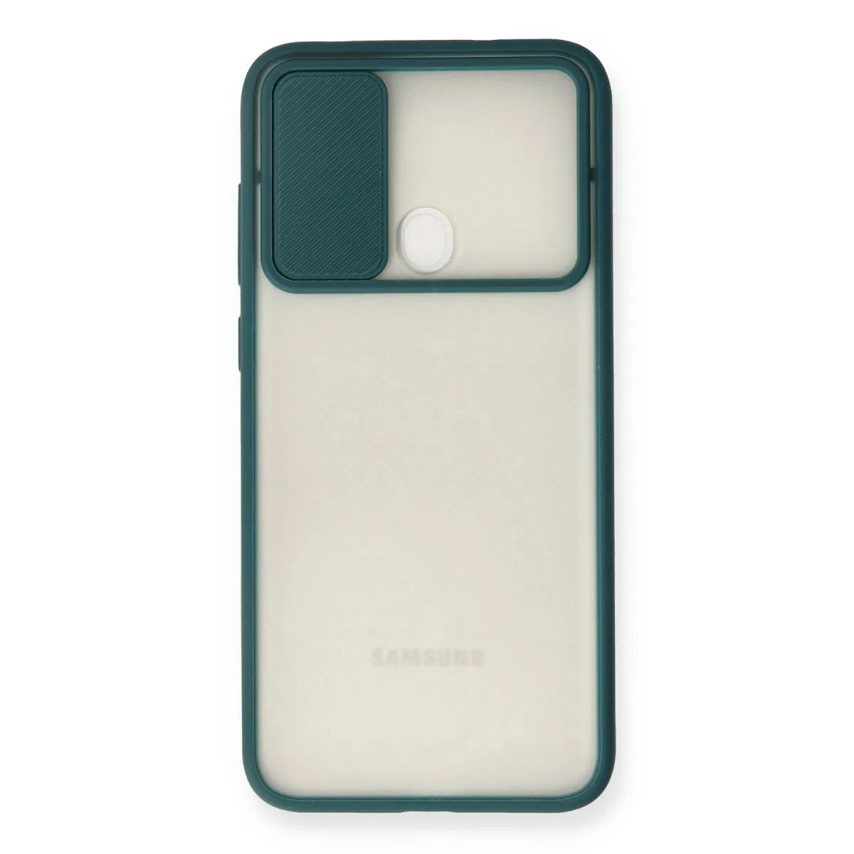 Samsung Galaxy A11 Kılıf Palm Buzlu Kamera Sürgülü Silikon - Yeşil