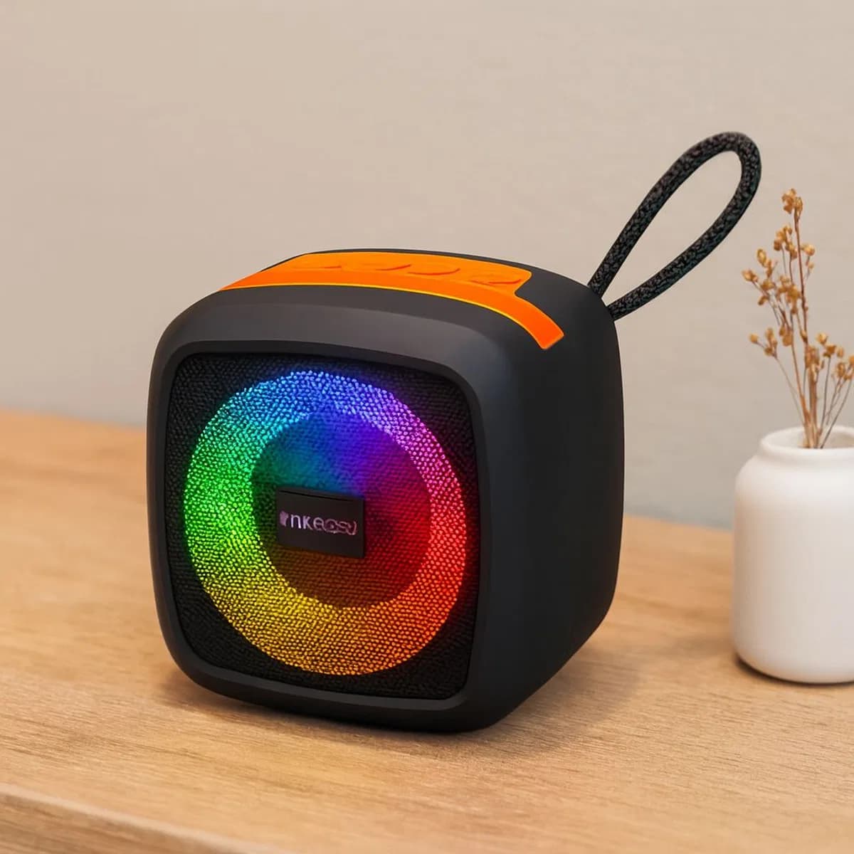 Kablosuz Taşınabilir Bluetooth Hoparlör (Işıklı, USB/TF, 1200mAh)