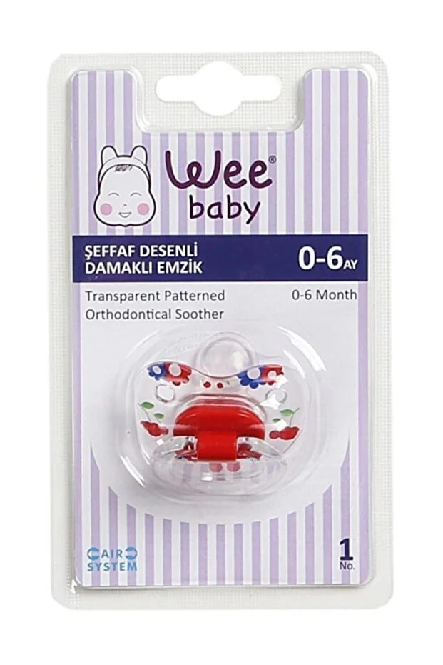 Şeffaf Desenli Damaklı Emzik 0-6 Ay K836